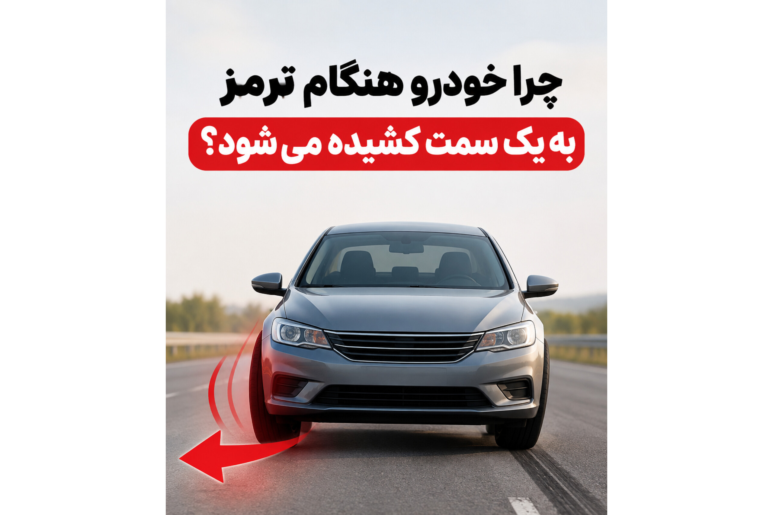 چرا خودرو هنگام ترمز به یک سمت کشیده می‌شود؟ | علت و راهکار